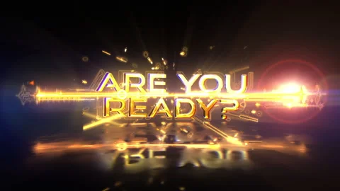 Abstract animation of Are You Ready gold glitch text effect 스톡 동영상 275894409