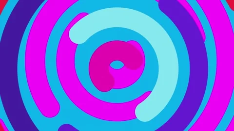 Abstract animation background in bold neon colors. Looping circle swoosh Stock-Footage 314346852
