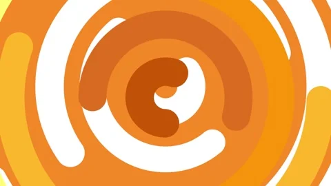 Abstract animation background with concentric circles in shades of orange and Stock Footage 314916597