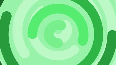 Abstract animation background with concentric green shapes creating a dynamic Stock-Footage 314525947