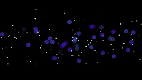 Abstract animation background with dynamic floating purple and white circles on Stock Footage 319195647