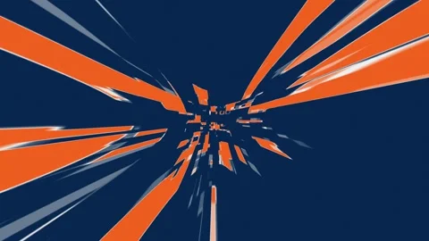 Abstract animation background with dynamic lines in orange and blue colors. The Stock Footage 317959217