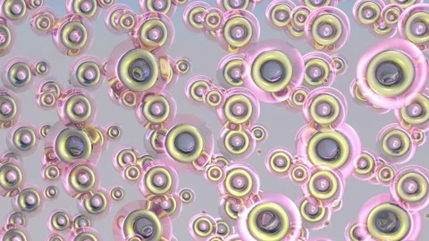 Abstract animation, background of the dynamic rotation of the elements. 3D Stock Footage 130401065