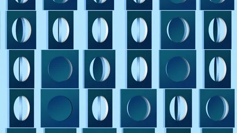 Abstract animation, background of the dynamic rotation of the elements. 3D rende Stock Footage 137497181