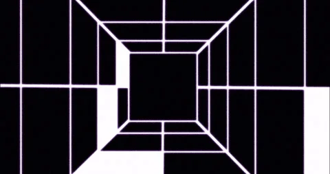 Abstract animation background with flight in abstract futuristic tunnel Stock Footage 139768111