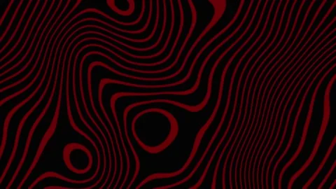 Abstract animation background with flowing red lines on black surface. The Stock-Footage 311272020