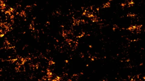 Abstract animation background of flowing yellow fire waves Stock Footage 99377773