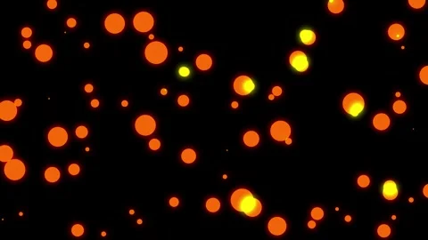 Abstract animation background with glowing orange and yellow circles on black Stock-Footage 321904608