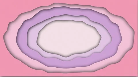 Abstract animation background with layered shapes in shades of pale pink and Stock Footage 318684990