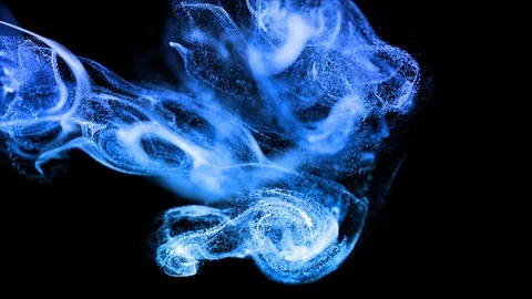 Abstract animation background of luminous blue particles, beautiful effect of Stock Footage 121157977