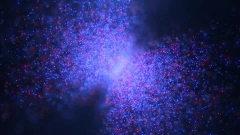 Abstract animation background of magic particles in blue and pink color Stock Footage 272771052