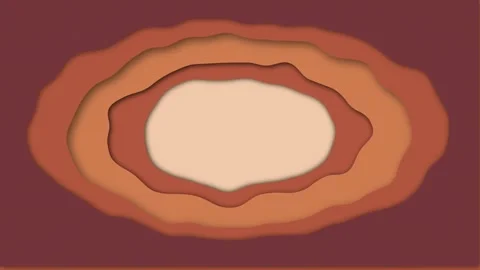 Abstract animation background with paper cut layered shapes in warm tones of Stock Footage 318105851