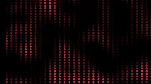 Abstract animation background with red and black circular patterns. Grid of red 스톡 동영상 311074347