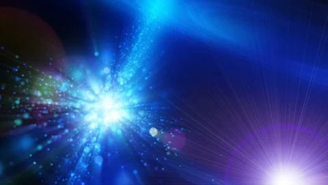 Abstract animation background shining light rays waves particles bokeh loop Stock-Footage 99258240