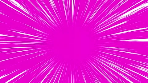 Abstract animation background with speed lines in manga comic style. Pink Stock Footage 316183775