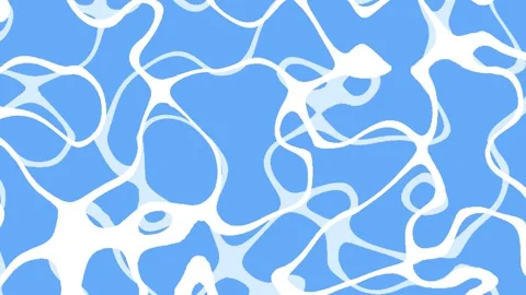 Abstract Animation Background of Submerged Waves in Light Blue and White Colo Stock Footage 316798483