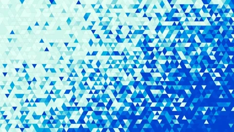 Abstract Animation Background with Triangular Shapes in Shades of Blue and Cy Stock Footage 316798670