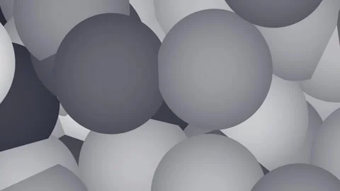 Abstract animation background with various spheres. White gray circles moving Stock Footage 313683710