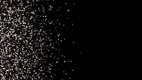 Abstract animation background. White silver gold bokeh particles flow up on Video stock 309460046
