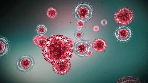 Abstract Animation of bacteria in microscopic view Stock Footage 91600457