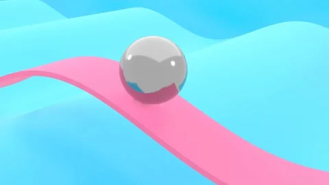 Abstract animation of a ball. Sphere movement. Calm and smooth movement. A seaml Stock Footage 202148261