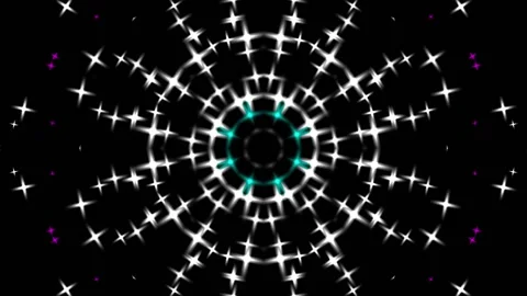 Abstract animation of the beautiful glittering 3d kaleidoscope. Stock Footage 130853138