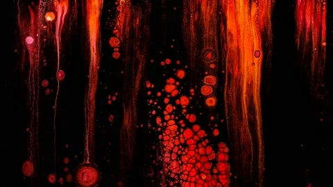 Abstract animation of beautiful red liquid marble moving.  4K Stock Footage 208949691