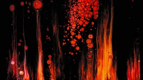 Abstract animation of beautiful red liquid marble moving.  4K Stock Footage 208950082