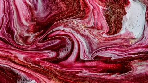 Abstract animation of beautiful red liquid marble moving. 4K Stock Footage 249048675