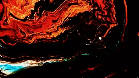 Abstract animation of beautiful red liquid marble moving. 4K Stock Footage 249049445