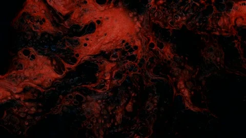 Abstract animation of beautiful red marble fluid wave smoke. 4K Stock Footage 287642079