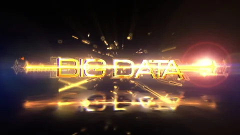 Abstract animation of Big Data glitch text effect animation Stock Footage 269138245