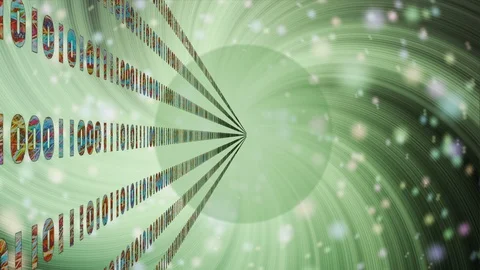Abstract animation with binary digits running. Stock Footage 114053505