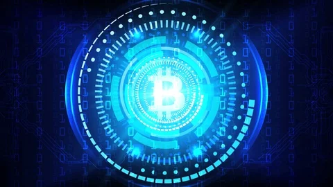 Abstract animation of bitcoin currency digital technology Video stock 88947952