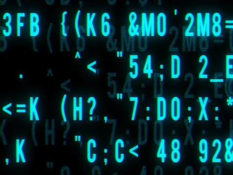 Abstract Animation Blue Digital Binary Data Vídeos de archivo 75749444