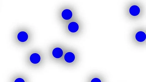 Abstract Animation of Blue Dots Moving on White. Dynamic Blue Circular Particles Vídeos de archivo 308436741