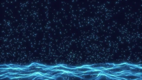Abstract animation in blue with a wavy line at the bottom. Stock-Footage 304863577
