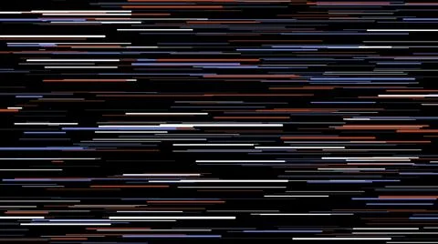 Abstract animation of bright neon rays of different sizes flying horizontally on 스톡 일러스트