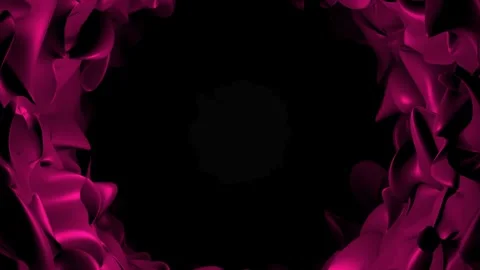 Abstract animation with bright, pink elements located at the edges of the frame. Stock Footage 306225598