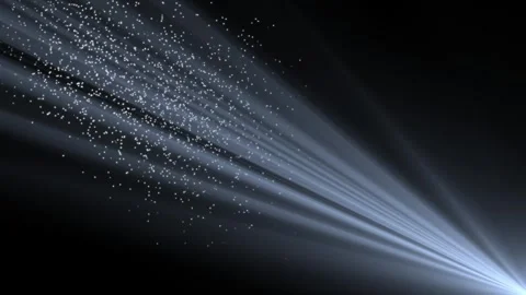 Abstract animation of bright white particles flowing along a stream of ligt Stock Footage 320242557