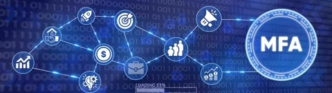 Abstract animation of business communication network with loading bar on bi.. Stock Footage 332395790