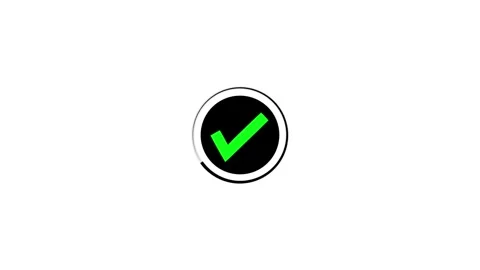 Abstract Animation of check mark icon on background 스톡 동영상 336549170