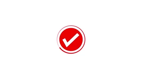 Abstract Animation of check mark icon on background Vídeos de archivo 336549182