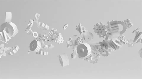 Abstract animation of Cogwheels gear. 動画素材 125257823