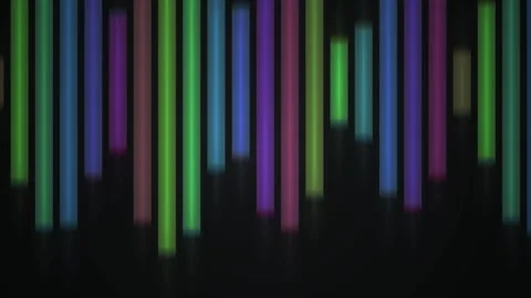 Abstract animation of colorful glowing vertical neon equalizer bars bouncin.. 스톡 동영상 346317363