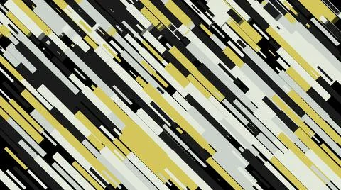Abstract animation of colorful line patterns moving diagonally on the black Stock Illustration