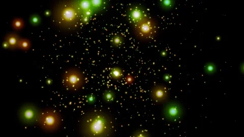 An abstract animation concept featuring bright, shiny glitter particles for b Stock Footage 320239955