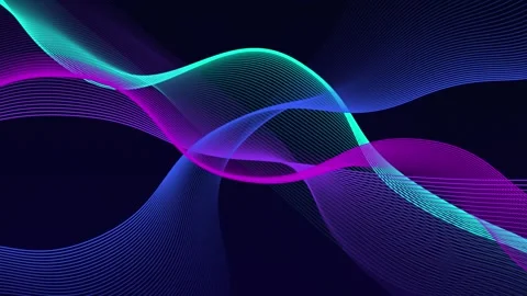 Abstract animation consisting of many thin lines from dark blue. Vídeos de archivo 303846057