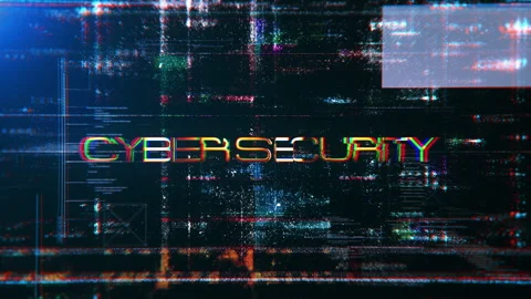 Abstract animation of Cyber Security glitch text effect animation Stock Footage 269138467