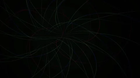 Abstract animation of dark organic tendrils growing radially on a black bac.. Stock Footage 346317333